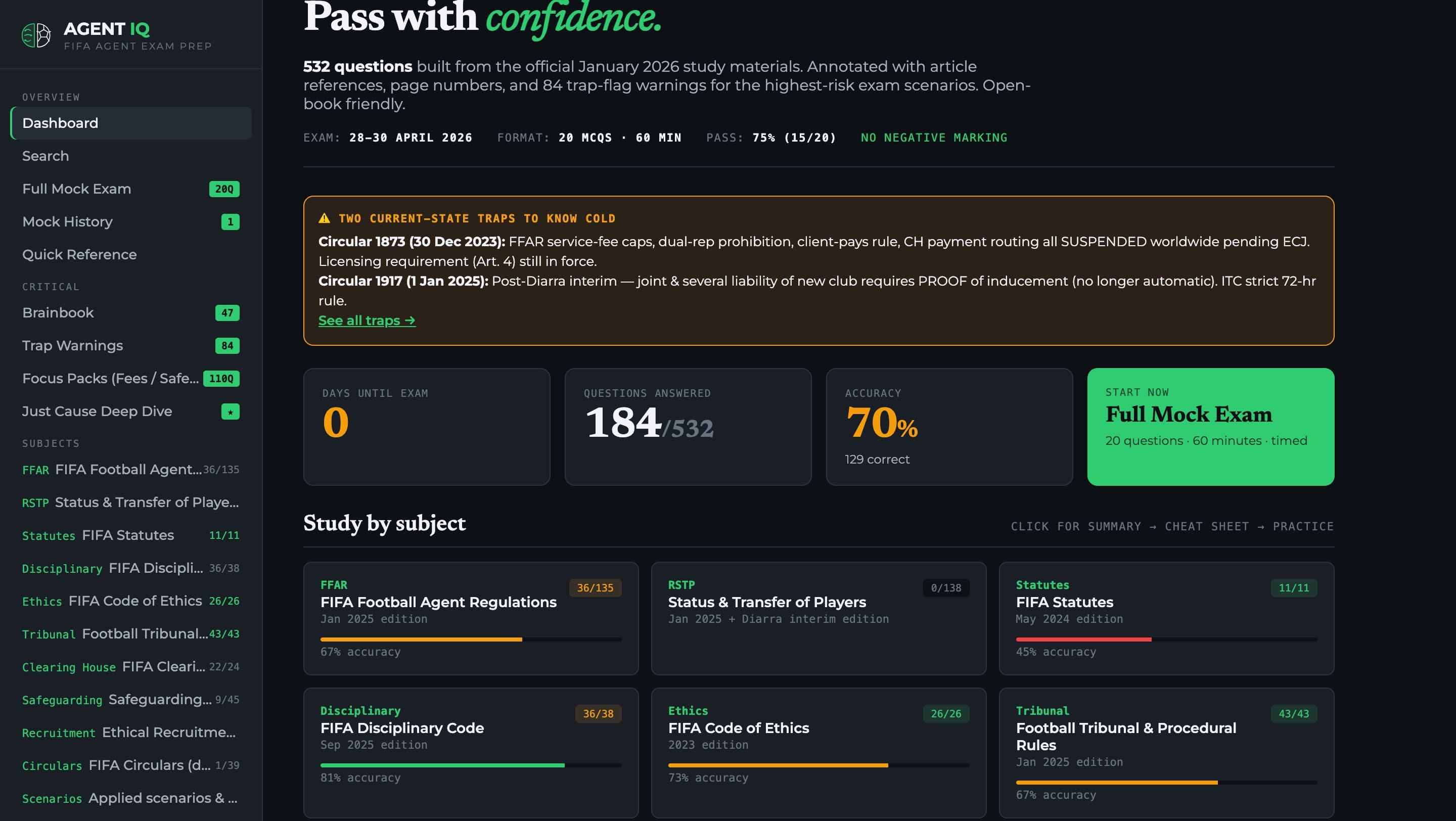 AgentIQ, Exam preparation tool